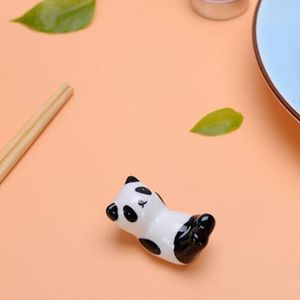 8 Stks/set Keramische Leuke Panda Vorm Chopstick Rest Stand Gezondheid Chopstick Rack Plank Houder Keuken Servies Tafel Decoratie