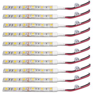 10Pcs 10Cm Waterdicht Wit 5050 Led Strip Verlichting Dc 12V Caravan Boot Auto