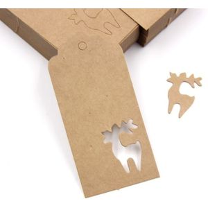 100 Pcs Papier Tags Kraftpapier Tag Hoofd Kerst Label Festival Note Diy Blank Prijs Hang Tag Verjaardag Wedding Party papieren Kaart