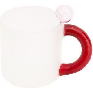 Jelly Bean Vet Mok Diagonaal Handvat Handgemaakte Gekleurde Glas Mooie Koffie Mok Kawaii Mok