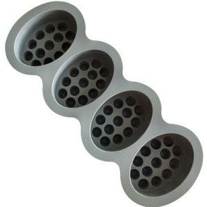 Siliconen Massage Zeep Mold 4 Holte Creatieve Therapie Bar Zeep Spa Maken Gereedschap Diy Zelfgemaakte Ovale Fondant Cake Decorating Gereedschap