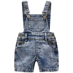 Mode Peuter Kinderen Baby Jongens Meisjes Denim Bib Broek Overalls Jean Outfits Mouwloze Denim Shorts Jumpsuit Outfits Zomer