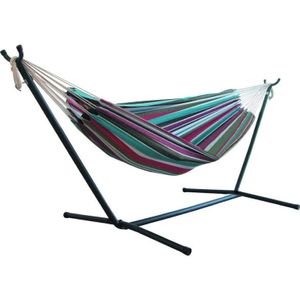 Gestreepte Grote Stoel Hangmat Draagbare Canvas Hangmat Reizen Outdoor Picknick Houten Schommel Stoel Camping Opknoping Bed Zonder Stand