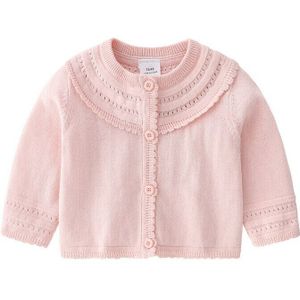 Kids Solid Breien Jassen Fall Baby Ronde Hals Single Breasted Jassen Lange Mouwen Casual Ruches Prinses Meisje Jas