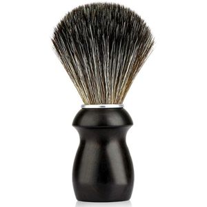 3IN1 Faux Badger Scheerkwast Set Ebbenhout Handvat Met Zwarte Houder Stand Travel Case Voor Man Nat Scheren