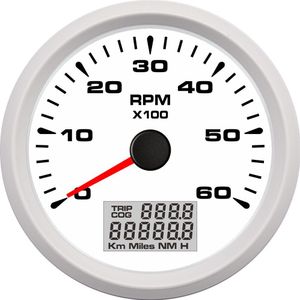 Digitale 85Mm Boot Toerenteller Moto Lcd Urenteller 6000 Rpm Gauge Toerenteller Voor Motorfiets Marine Auto Tacho Meter 9-32V Rpm Sensor