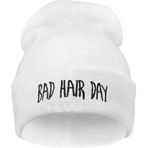 Unisex Vrouwen Mens Winter Bad Hair Day Terugschieten Mutsen Hat Knit Hiphop Sport Warm Ski Cap