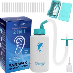Handig Oorsmeer Remover Irrigatie Schoner Oor Schoner Kit W/Squeeze Fles Effectief Schoon Oor Verstopping Voor Thuis