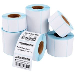 Barcode Label Lijm Thermische Label Sticker Papier Supermarkt Prijs Blank Label Direct Print Waterdichte Fotopapier Levert