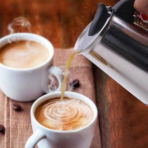 Roestvrij Staal Koffie Pot Mokka Espresso Latte Percolator Stove Koffiezetapparaat Pot Percolator Drinken Tool