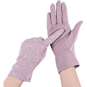Dames Dunne Zomer Antislip Touch Screen Handschoenen Korte Katoen Anti-Ultraviolet Stretch Zonnebrandcrème Handschoenen