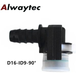 Auto-onderdelen D16-ID9 Quick Connector, Waterleiding Connector Voor Auto Waterslang, L Type Brandstofslang Fitting