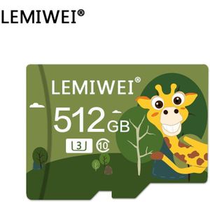 Lemiwei Geheugenkaart 512Gb 256Gb 128Gb 64Gb U3 Klasse 10 Leuke Giraf Tf Flash Card 32gb 16Gb U1 Tf Card