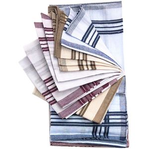 12 Pcs Plaid Gestreepte Zakdoeken Mannen Vrouwen Hanky Bridal Zakdoeken Formele 15&#39;&#39;