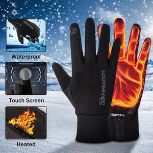 Winter antislip wol warme waterdichte volledige vinger touch screen handschoenen fietshandschoenen winter gants velo hiver W @