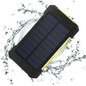 Waterdichte Solar Power Bank Real 20000 Mah Dual Usb Externe Polymer Batterij Oplader Outdoor Licht Lamp Powerbank Ferisi