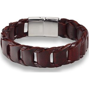 MKENDN Mode fijne sieraden tij mannen leer Rvs Magnetische Gesp armbanden mannelijke Vintage armband persoonlijkheid