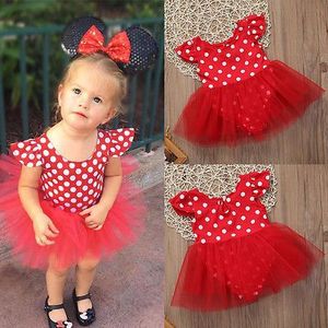 Peuter Kid Baby Meisjes Polka Dot Playsuit Tutu Zomer Feestjurken Leeftijd 0-3Years