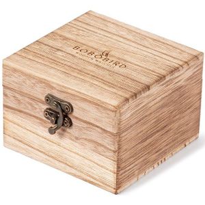 BOBO VOGEL Mannen Horloges Hout Vierkante Case Horloges Verpakking Bamboe Ronde Dozen Sieraden Dozen