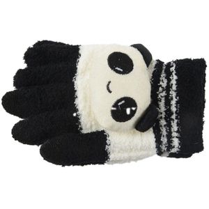 Vrouwen Winter Zoete Panda Touchsn Handschoenen Zwart Wit