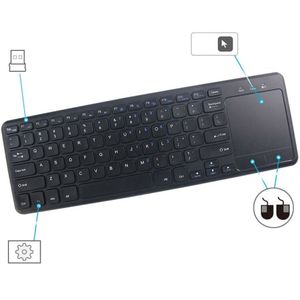 2.4G Draadloze Toetsenbord multi-touch Touch Panel Toetsenbord met USB Ontvanger