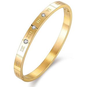 ZINDOV Mode Goedkope Sieraden Gouden Armbanden Armbanden Voor Vrouwen Rvs Romeinse Cijfers Rose Gold Armbanden