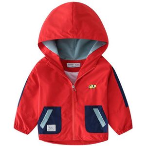 Jongen Jassen Kinderen Casual Mode Windjack Kleuraanpassing Lange Mouw Kapmantel Kinderen Lente Herfst Waterdichte Buitenste