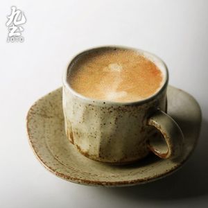 Vintage Japanse Keramische Koffie Mok Creatieve Ontbijt Herbruikbare Porselein Trays Thee Cup Set Taza De Cafe Porselein Servies