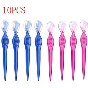 10Pcs Wenkbrauw Trimmer Wenkbrauw Scheerapparaat Scheermes Blade Eye Brow Shaper Gezicht Razor Facial Hair Remover Voor Vrouwen Beauty Make-Up gereedschap