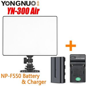 YONGNUO YN-300 YN300 Air Camera LED Light Panel Op Video Camera 3200 K-5500 K kleurtemperatuur Acculader voor Canon Nikon