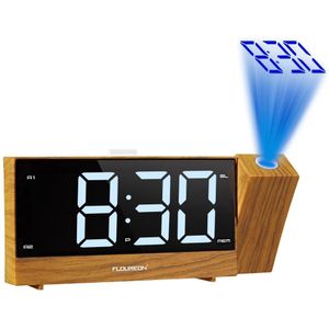 Projectie Radio Wekker Led Digitale Bureau Tafel Horloge Snooze Functie Verstelbare Projector Fm Radio Met Sleep Timer