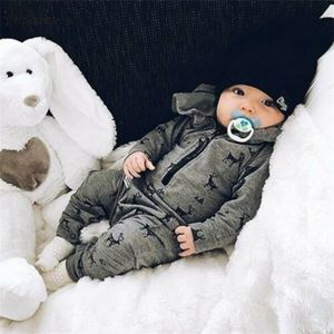 Kids Baby Baby Jongens Hooded Romper Jumpsuit Bodysuit Kleding Outfits Een Stuk