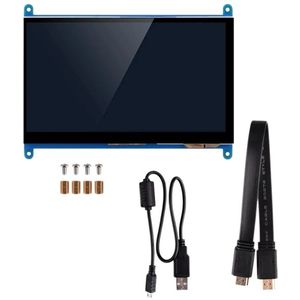 7 Inch Full View Lcd Ips Druk Screen 1024X600 Hd Hdmi-Compatibel Scherm Monitor Voor Raspberry Pi