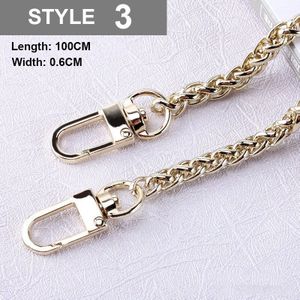 100Cm Diy Vrouwen Metalen Tassen Strap Chain Rvs Tas Riem Voor Crossbody Meisje Afneembare Schouder Accessoires Handtas Riem