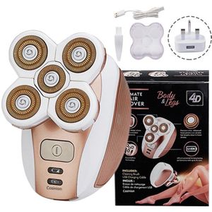 Elektrische Pijnloos Ontharing 5 Cutter Hoofden Epilator Scheerapparaat Scheermes Voor Vrouwen Lady Body Been Lip Wang Oplaadbare Hair Remover