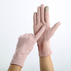 Vrouwen Rijden Handschoenen Zomer Herfst Zonnebrandcrème Anti Uv Stretch Handschoenen Touch Screen Antislip Ademend Handschoen Outdoor Guantes