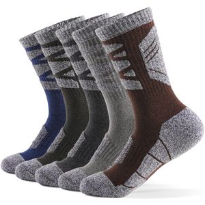 Lixada Mannen Sport Sokken Professionele Ski Sokken Dikke Gebreide Winter Athletic Sokken Fitness Ademend Snelle Droge Sokken 5Pairs