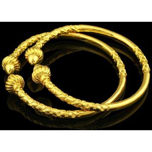 Gouden Armbanden Voor Vrouwen/Mannen Gouden Kleur Sieraden Ethiopische/Afrikaanse/Arabische Bangle Armband