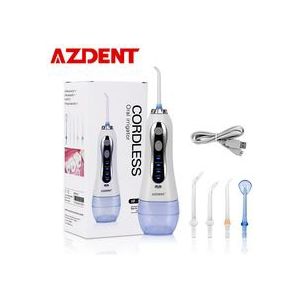 Azdent Monddouche Usb Oplaadbare Water Jet Bleken Draagbare Dental Floss 300 Ml Water Tank Waterdicht Tanden Cleaner 5 Tips