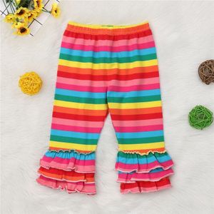 PUDCOCO Peuter Infant Kids Baby Meisje Regenboog Mermaid Ruffle Bottom Kids Lange Broek