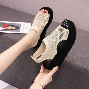 Toenemende Hoogte Schoenen Sandalen Bandjes Slip-Op Loafers Vrouwen Clear Hakken Flat Platform Vrouwelijke Schoen Klompen Wig