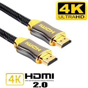 PREMIUM BRAIDE 2.0 HDMI kabel Ultra HD TV 4K Kabel Voor HD TV LCD Laptop Projector Computer hdmi switcher splitter 1m 2m 3m5m 10m
