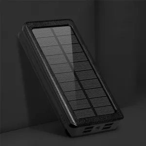Zonne-energie Powerbank – Handmatig Op Te Laden – Met LED-verlichting – Opvouwbaar Zonnepaneel – Geschikt Voor 6 Apparaten Tegelijk – Ideaal Voor Reizen, Kamperen, Vissen En Wandelen