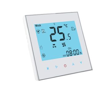 TUYA WIFI thermostat-2PIPE ventilatorconvector thermostaat, Werkt met Alexa Google thuis wifi thermostaat, 24VAC 95-240VAC