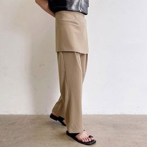 Zcsmll Herfst Ins Koreaanse Stijl Modieuze Structuur Pak Tweedelig Pak Broek Zwart Kaki Casual Broek 9Y8786