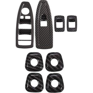 8 Pcs Carbon Fiber Stijl Voor Bmw X1 F48 Accessoires Voor Bmw X2 F47,4 Pcs Venster Lift Schakelaar Frame & 4 Pcs Abs Plastic