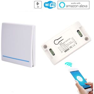 433Mhz Universele Rf Smartlifeapp Wifi Switch Ac 220V Wallpanel Amazonalexa Push Licht Celiingbedroom Keuken Led Bathroomwindows