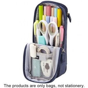 Dubbele Laag Stand Potlood Briefpapier Case Grote Capaciteit Make-Up Tas Supply