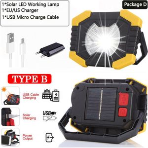 Zonne-energie 180 Graden Verstelbare Draagbare Lantaarns Ingebouwde Batterij Light Usb Oplaadbare Zoeklicht Voor Camping