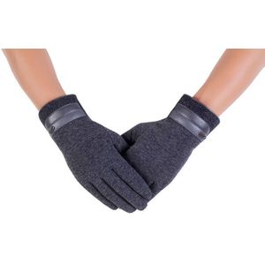 Herfst Winter Warm Business Mannen Handschoenen Twee Vinger Touchscreen Wanten Volledige Vinger Gekamd Katoen Handschoen Mannelijke Nieuwjaar